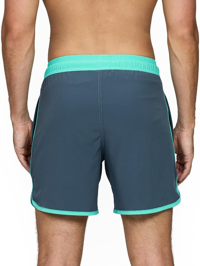 Detalle 2 de TMEOG Costume da bagno uomo con pantaloncini surf, tasche e coulisse