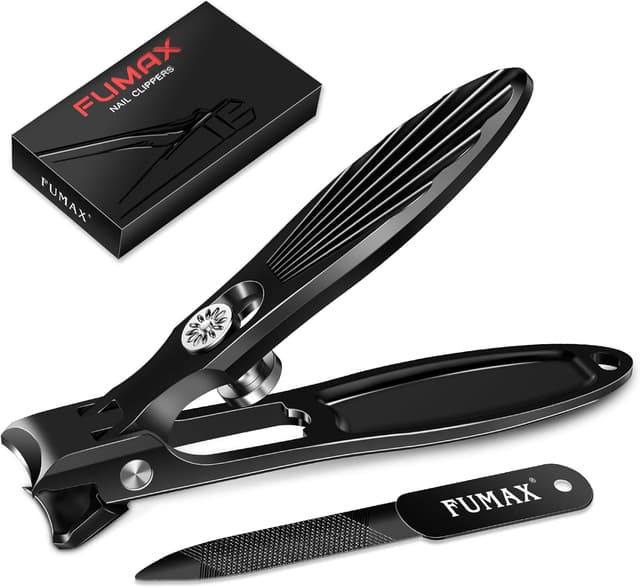 Detalle de Nail Clippers for Thick Nails with Catcher – Wide Opening Toenail Clippers with Safety Lock (Heavy Duty)