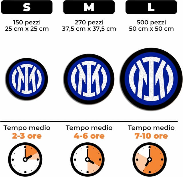 Detalle de Iconic Puzzles Inter Logo Prodotto ufficiale – Puzzle di legno sostenibile, taglia L