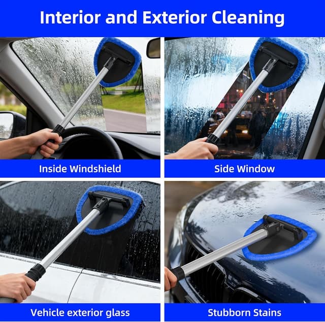 Thumbnail 4 de Desin Windshield Cleaning Tool with 4 Microfiber Pads ⌁ (but must include category emoji)