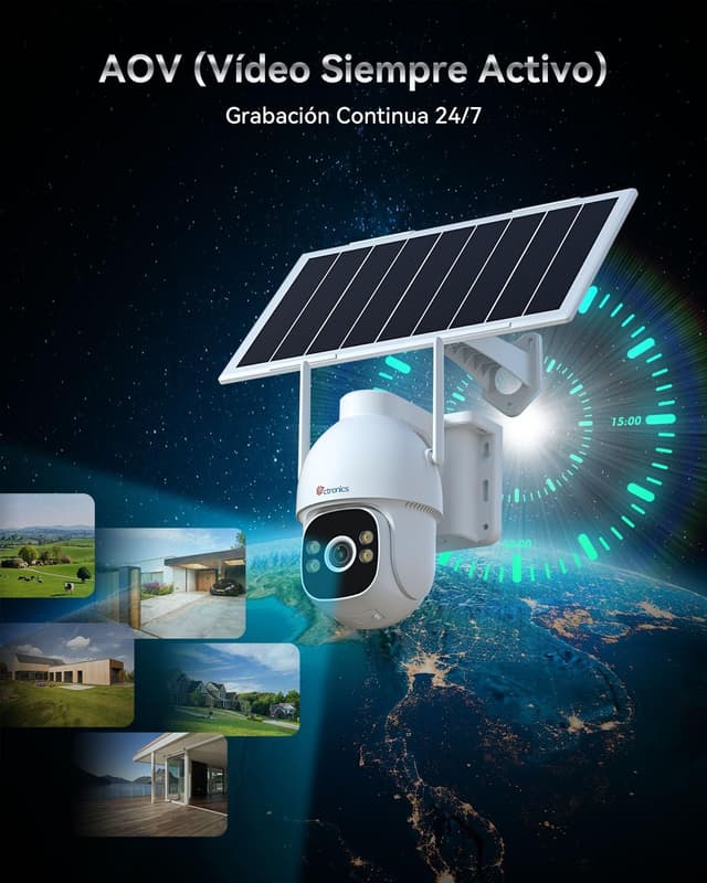 Detalle 2 de Ctronics Camara Vigilancia AOV 4G Solar 8W