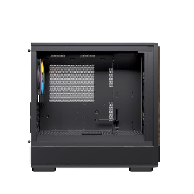 Detalle 2 de Einarex PULSE PM400 RGB Black compacta para micro ATX con cristal templado