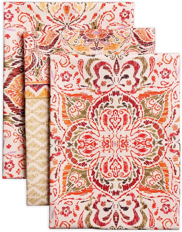 Maison d’Hermine lot de 3 torchons de cuisine en coton 100% avec boucle de suspension