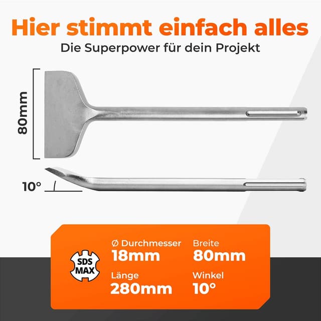 Thumbnail 1 de BAUBECK Burin carrelage SDS Max 250 mm