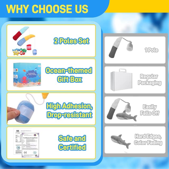 Thumbnail 6 de Montessori Toddler Fishing Game 23PCS 🎲