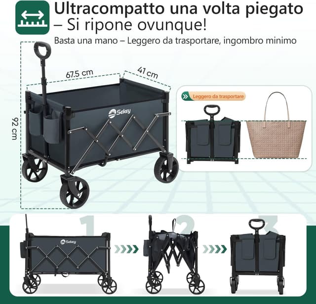 Thumbnail 5 de Sekey Carrello pieghevole 60L 80kg