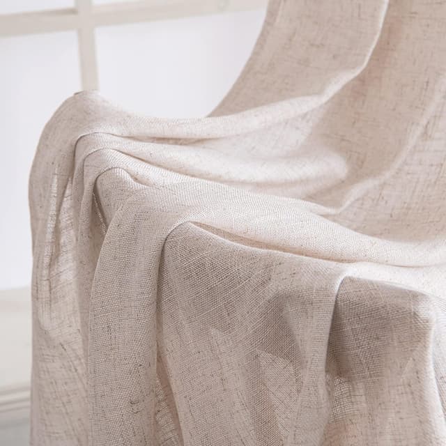 Detalle 1 de MIULEE Voile Gardinen mit Ösen 245x140 cm