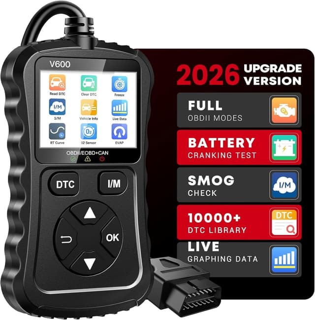 Detalle de XIAUODO OBD2 Scanner Car Code Reader (Black) — read and clear engine fault codes for most OBDII vehicles since 1996
