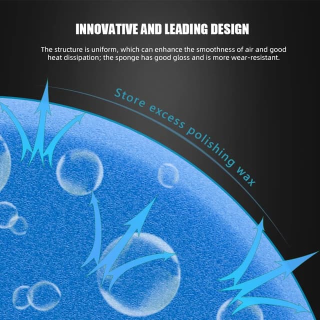 Detalle 2 de SPTA Polierschwamm-Set für 125 mm Exzenterpoliermaschine, 5-tlg. Klett-Pads