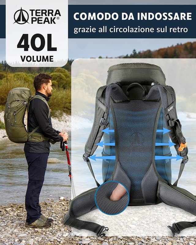 Detalle de Terra Peak Zaino trekking 40 litri AIRANT