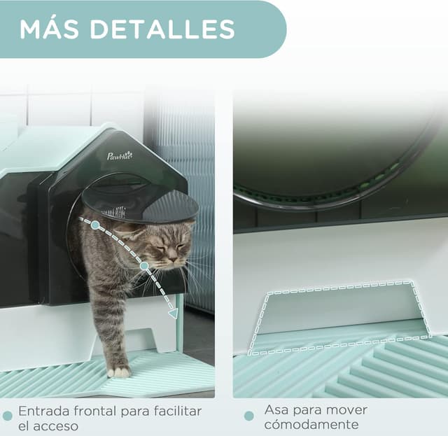 Thumbnail 5 de PawHut Arenero Cubierto para Gatos 47x45x42 cm