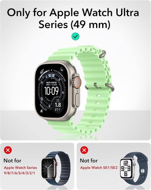 Thumbnail 1 de ESR Hülle für Apple Watch Ultra 3/2/1 (49 mm) mit Displayschutz, Militärschutz & Armorite Glas – Aluminiumlegierung