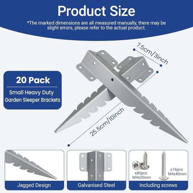 Detalle de Railway sleeper brackets 20 pack