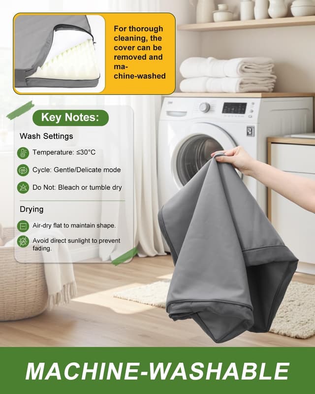 Detalle de Favodormir Waterproof Dog Bed for Crate with 7cm Orthopedic Egg-Crate Foam, Grey (88x55x7cm)