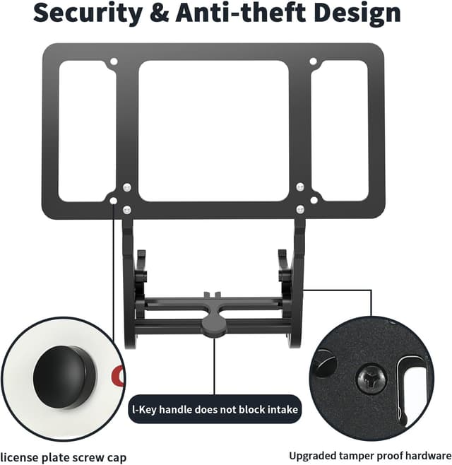 Detalle de 2026 Tesla Model Y Juniper License Plate Holder (Premium Only) — No-Drill Front Bracket Kit with Anti-Theft Features