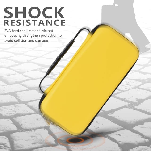 Detalle 2 de YUANHOT Tasche & Schutzhülle Set für Nintendo Switch Lite (Gelb) mit TPU-Hülle, Displayschutzfolie und Griffkappen