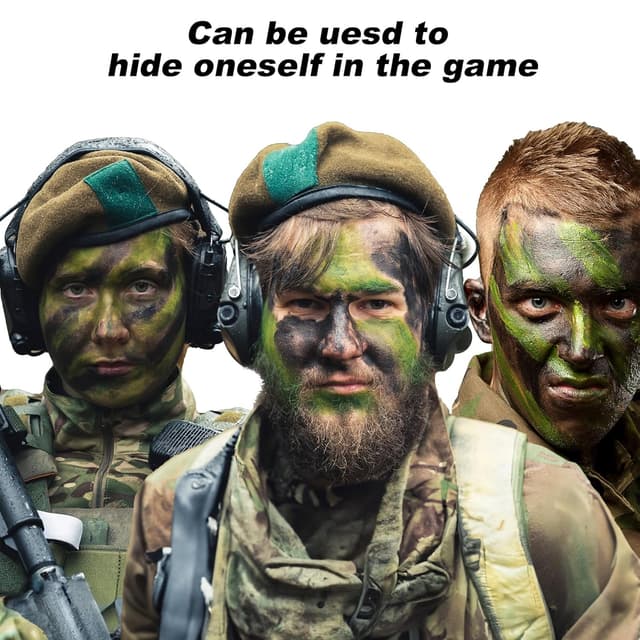 Detalle 2 de Aomig Bodypainting Farben: 3 Öl-Creamy-Blending-Sticks (schwarz, braun, grün) für Gesicht & Körper