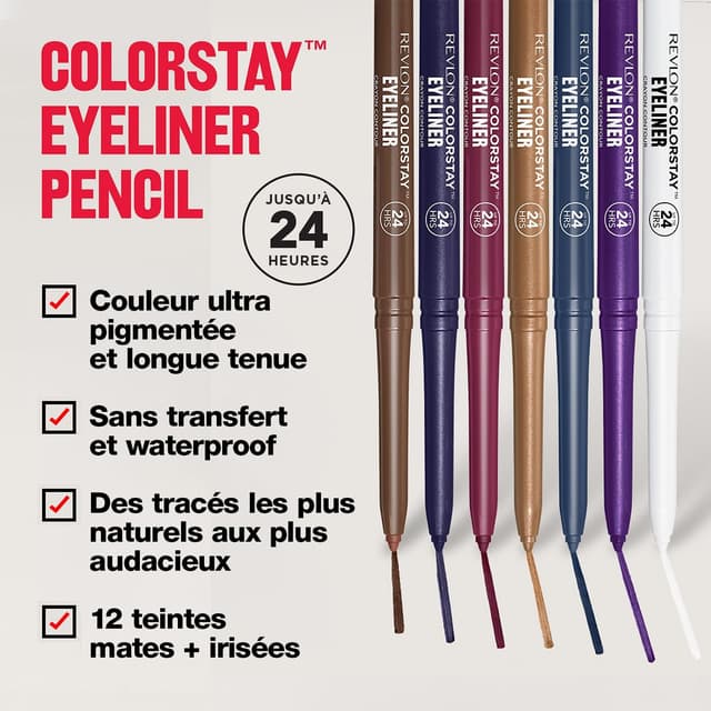Detalle de Revlon ColorStay Eyeliner Pencil 206 Jade : crayon waterproof ultra pigmenté, effet smoky