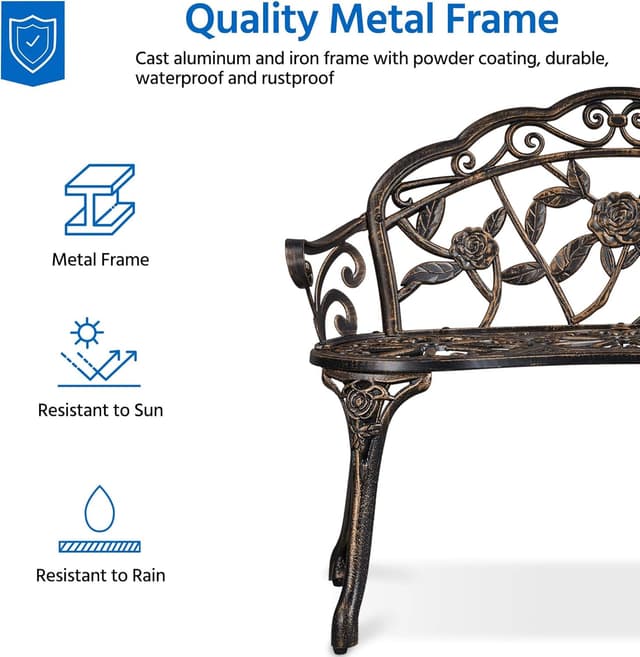 Thumbnail 5 de Yaheetech Banco de Exterior 2–3 Plazas