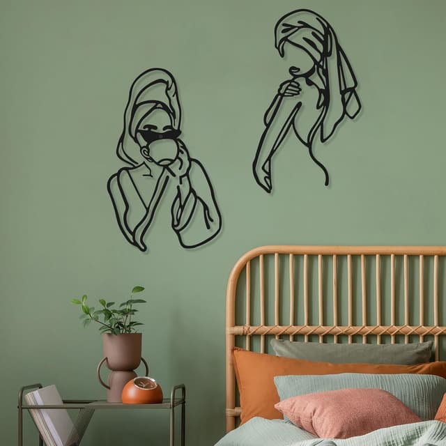 Detalle 2 de Lot de 3 décorations murales en métal