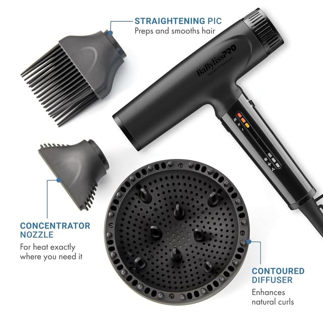 Thumbnail 3 de BaBylissPRO Nano Titanium 1400W Hair Dryer