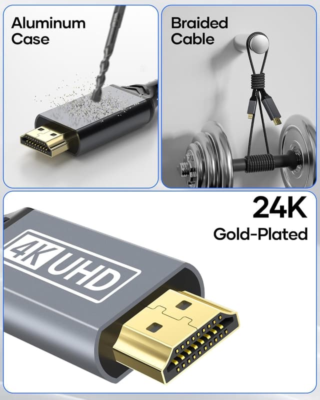 Thumbnail 5 de ziwodiv Micro HDMI auf HDMI Kabel 2M 4K@60Hz