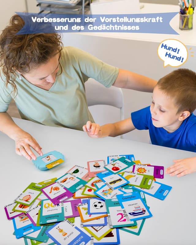 Thumbnail 6 de Sprechende Flash-Karten Standard Deutsch – 255 Karten mit 510 Wörtern (Lernspielzeug für 2–4 Jahre, Blau)