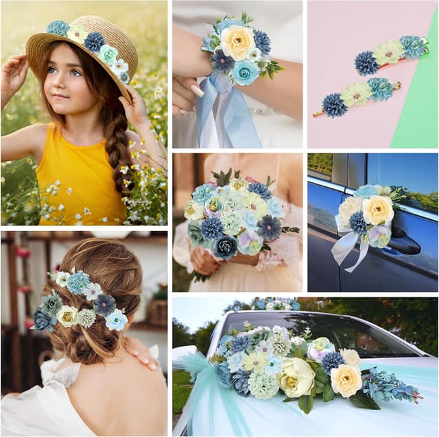 Thumbnail 6 de zhufubao 40 Stück Kunstblumen 2,5–5 cm