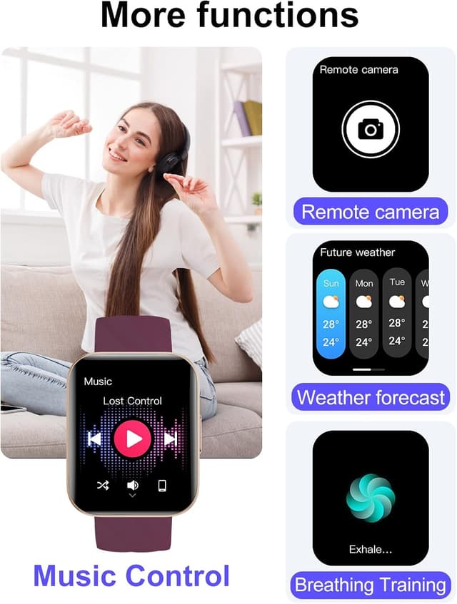 Thumbnail 5 de Dakofied Smartwatch donna con chiamate Bluetooth e cardiofrequenzimetro