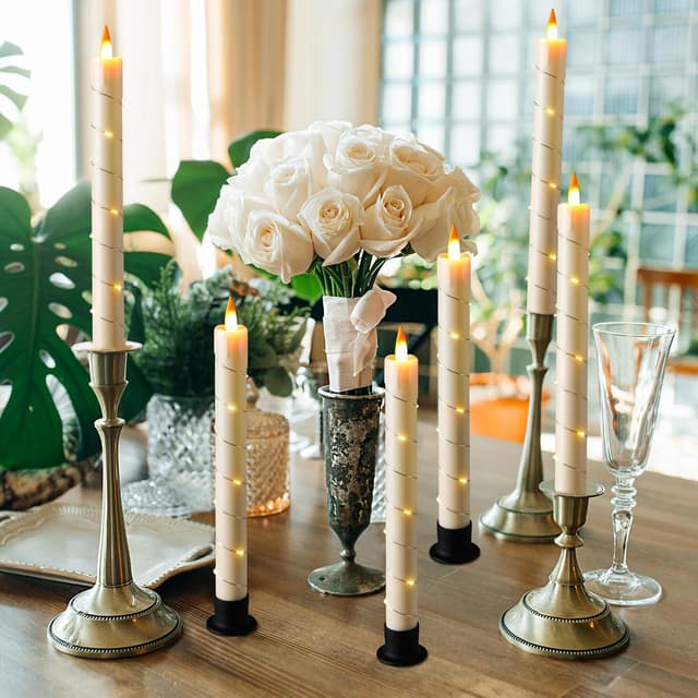 Thumbnail 4 de Da by 3 Velas Cónicas LED sin llama con control remoto, 9.6"