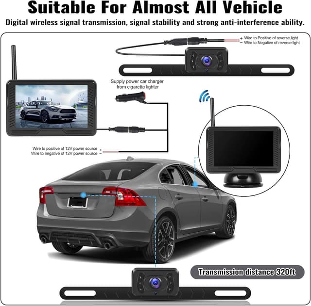 Thumbnail 6 de Caméra de Recul 1080P 120° avec Moniteur 4,3