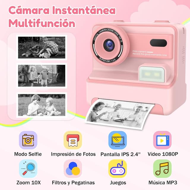 Detalle 2 de VSTKEN Camara Fotos Infantil Instantanea 32GB