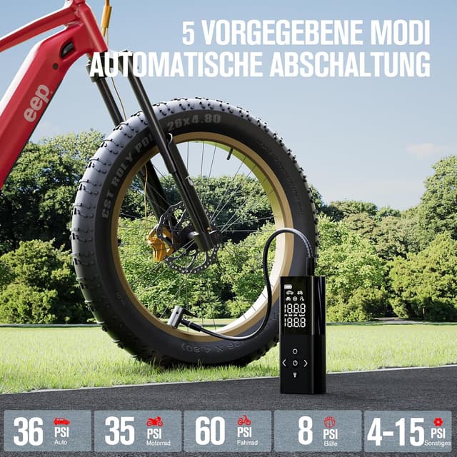 Thumbnail 2 de AP150 Fahrradpumpe Elektrische Luftpumpe