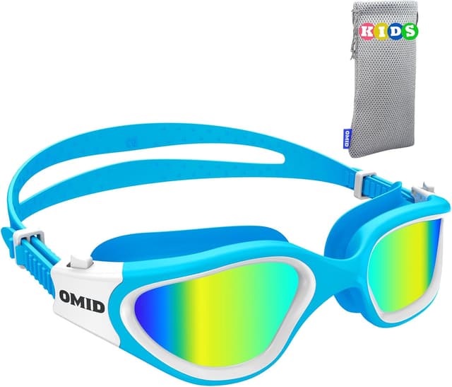 Detalle de OMID Kids Swim Goggles P2mini (Polarised, Anti-fog, 3D Leak-proof Fit) for Ages 6–14