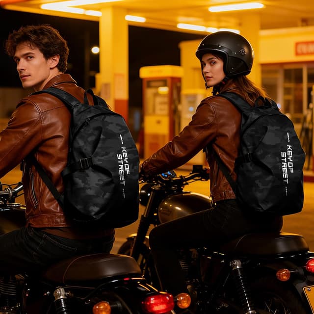 Thumbnail 6 de HYC00 motorcycle backpack with helmet storage, waterproof fabric and reflective strips