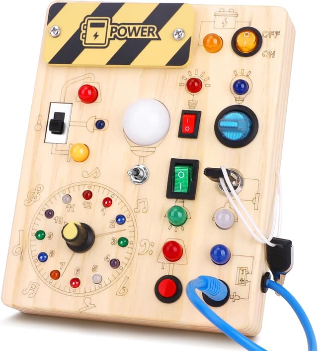 Detalle de Montessori Toys Uhr Aktivitätsbrett ab 1 Jahr