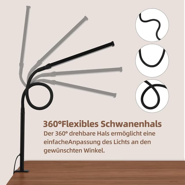 Detalle de LIBORA Schreibtischlampe 3 Farben