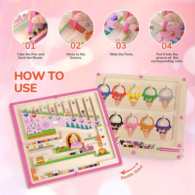 Thumbnail 1 de Magnetisches Montessori Farb‑ und Zahlenlabyrinth 28x24,2 cm