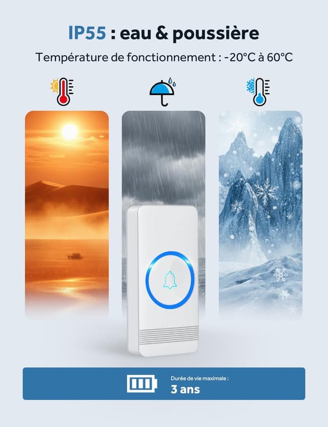 Thumbnail 2 de AVANTEK 400M sonnette sans fil 🔔