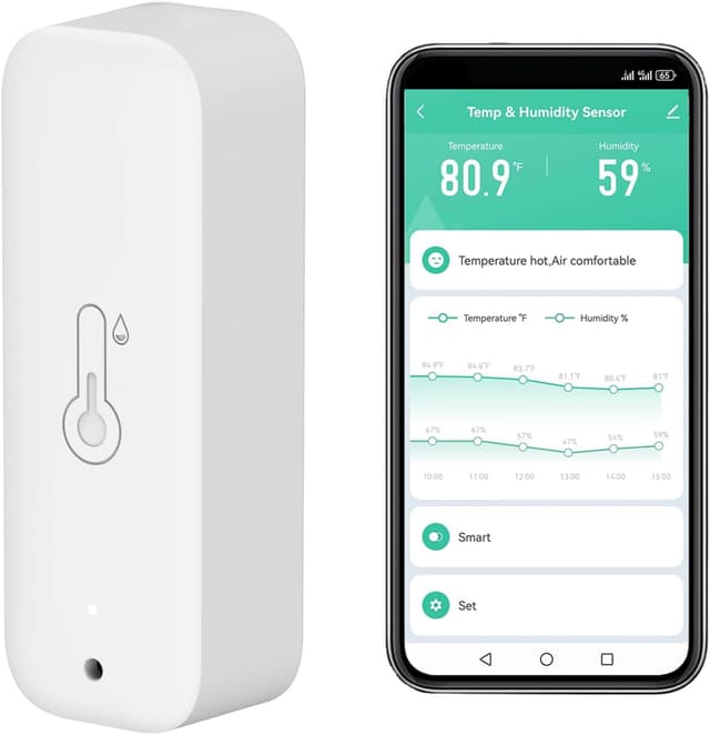 Imagen de Termometro igrometro Wi‑Fi smart per temperatura e umidità 📟 en OfertitasTOP
