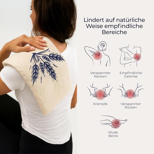 Detalle de Dreamzie Körnerkissen Mikrowelle 20x53 cm