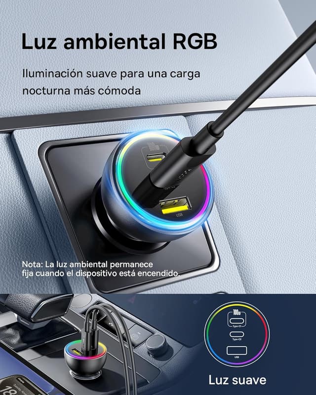 Thumbnail 5 de Baseus 152.5W Cargador Coche 3 Puertos