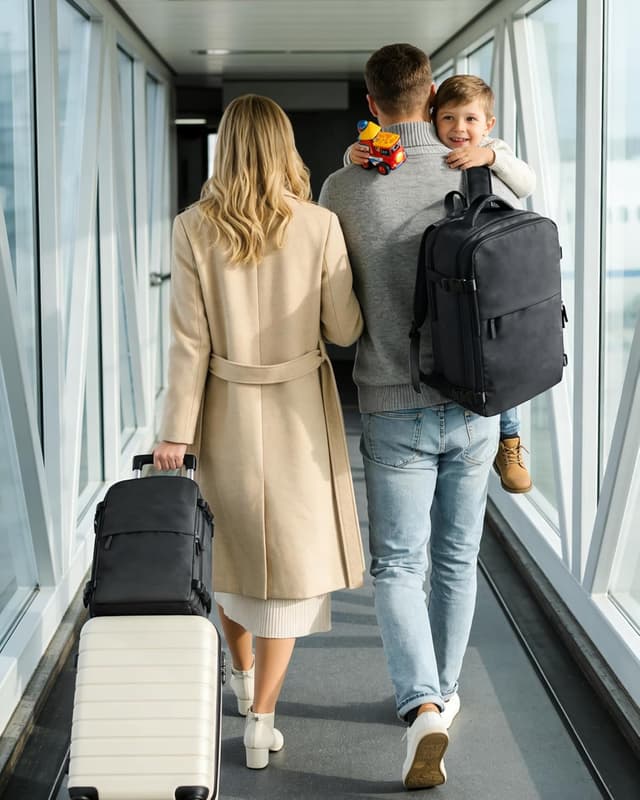 Detalle de SZLX zaino da cabina con compressione sottovuoto e porta USB (40x30x20) per Ryanair/Wizz Air