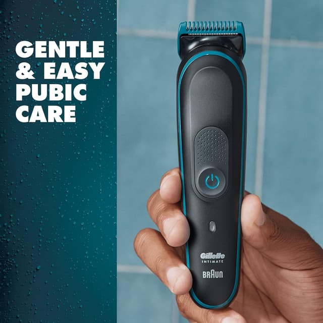 Detalle 2 de Gillette Intimate Trimmer i5 – Waterproof mens body and pubic hair groomer with lifetime sharp blades