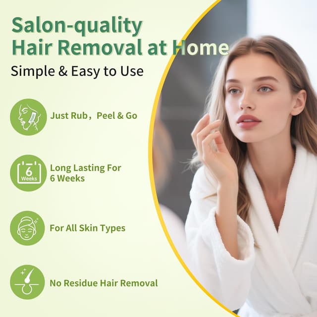 Detalle de Beauty7 Bandes de cire froide pour sourcils (peaux normales) : 50 bandes + 10 lingettes apaisantes