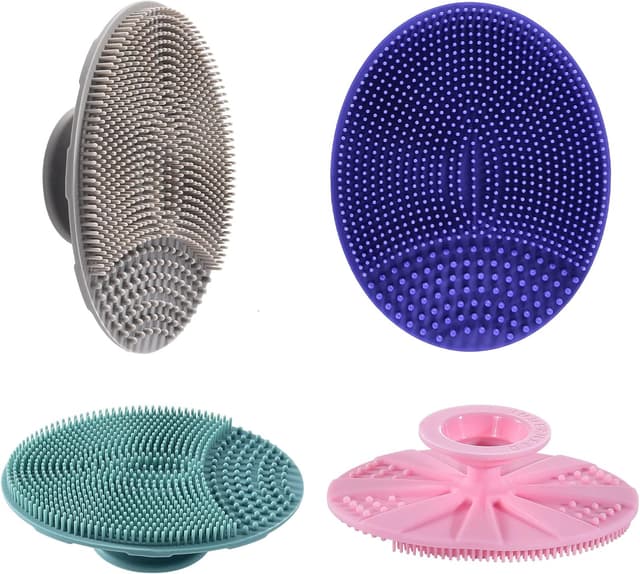 Detalle de INNERNEED Silicone Face Cleansing Scrubber (Pack of 4) for Blackheads, Exfoliating & Massage
