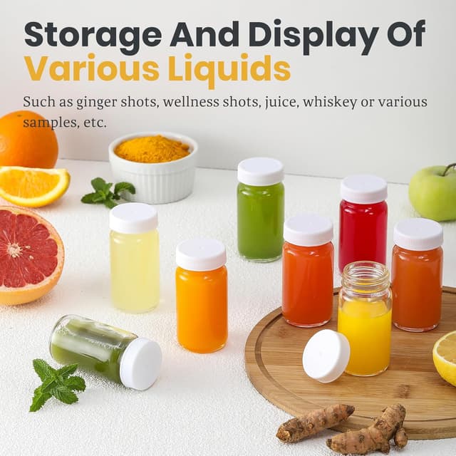 Thumbnail 4 de LANDNEOO 30 Pack 2 oz Glass Shot Bottles