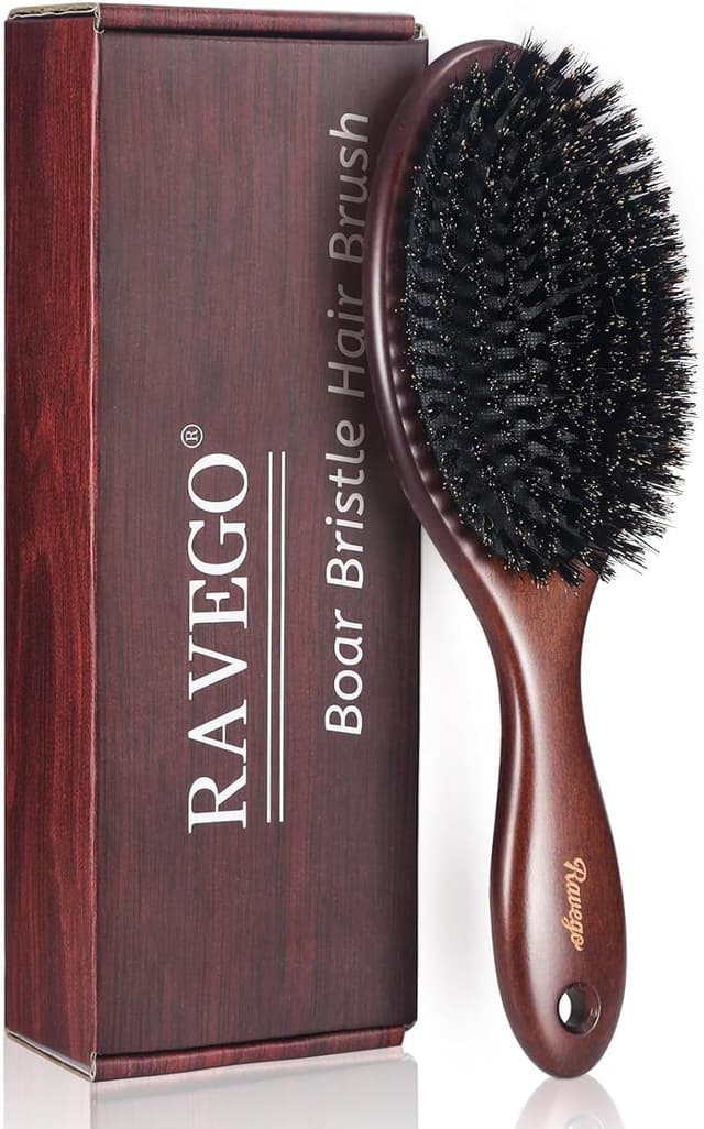 Imagen de RAVEGO Spazzola per capelli con setole di cinghiale 🎀 en OfertitasTOP