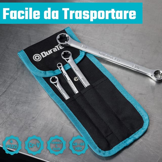 Detalle de Set DURATECH di 4 chiavi E-Torx in acciaio CR-V, in custodia
