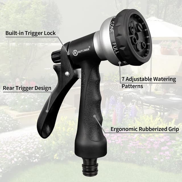 Detalle de AUTOMAN hose pipe spray gun, 7 patterns